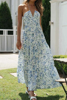 Printed Halter Neck Cami Dress